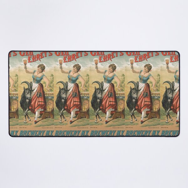 Item preview, Vintage Bock Beer Poster - Geo. Ehret’s brewery, Munich beer girl (1885) Henry Jerome Schile -Vintage goat Poster-Bock Beer designed and sold by TeeARTHY.
