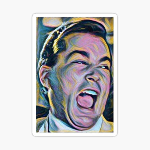 Ray Liotta Laugh mafia gangster movie Goodfellas painting Sticker