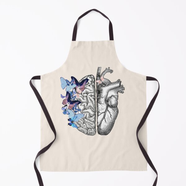 Item preview, Right balance between brain and heart, blue butterflies, watercolor designed and sold by Collagedream.