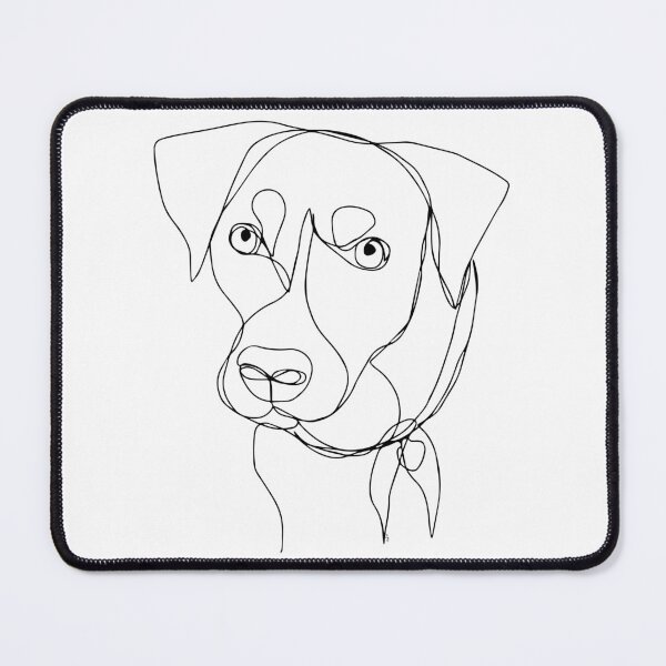 Item preview, dog in single line drawing (continuous line drawing) designed and sold by Mohes-art.