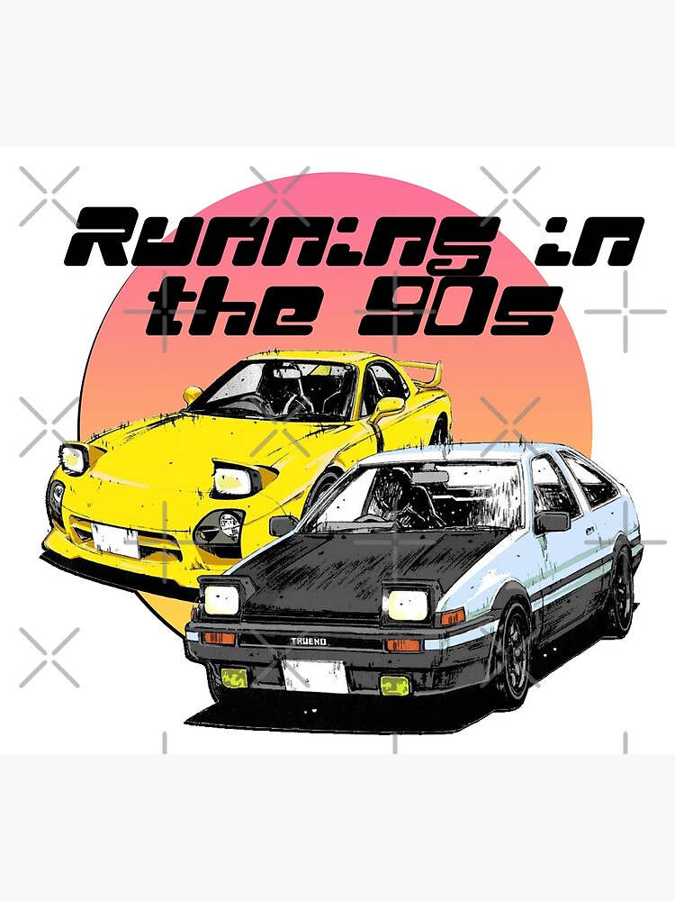 Initial D Running in the 90s Manga Poster for Sale by GeeknGo