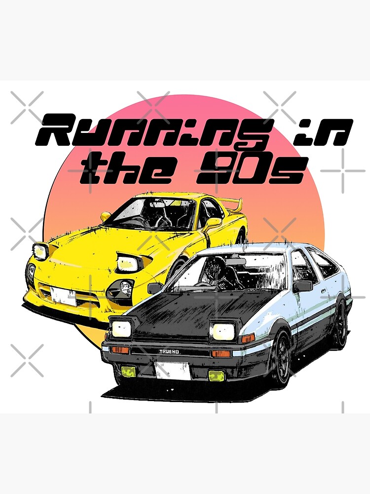 Initial D Corriendo en el manga de los 90 | Póster