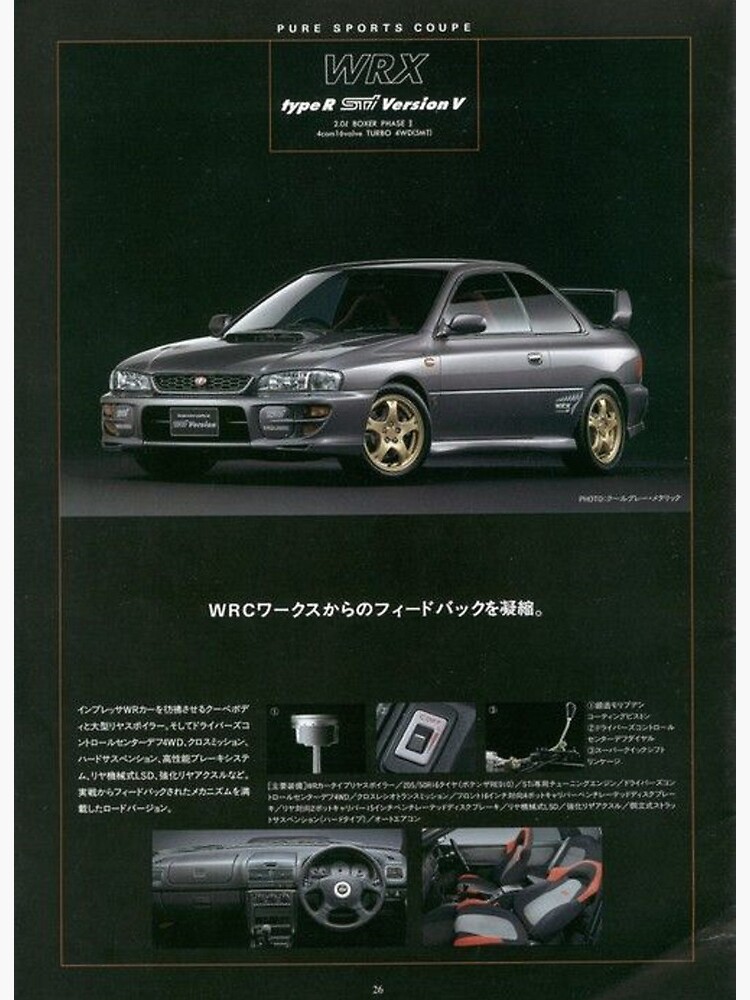 Subaru WRX JDM Flyer | Art Board Print