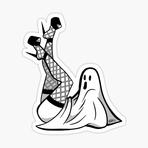 Sexy Ghost Sticker For Sale By Kat Horst Redbubble