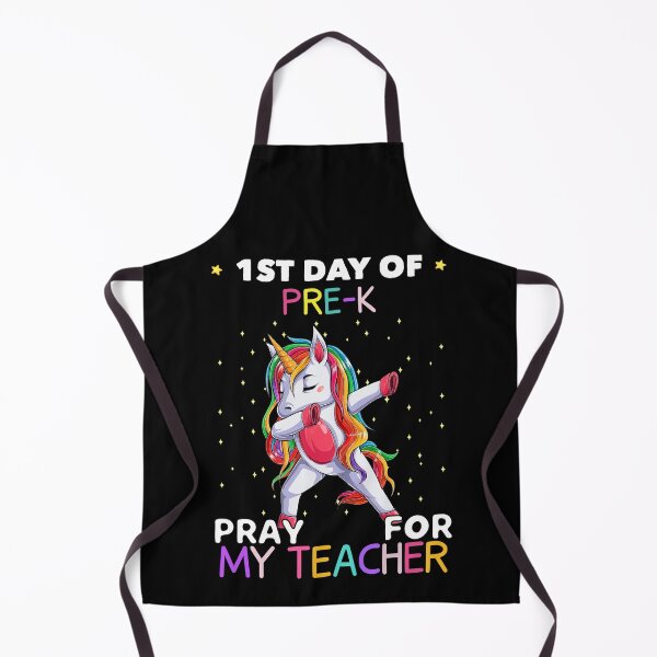 Item preview, First Day Of Pre-Kindergarten Pray For My Teacher Funny Girly 1st Day Back To School Unicorn Horse Wear Education Pre-k Lover Gift For Mom Dad Husband Wife designed and sold by JustBeHappyy.