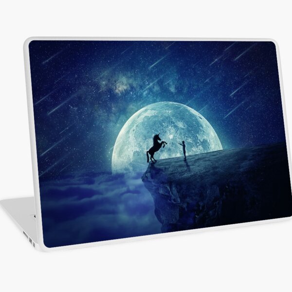 How to tame a unicorn? night scene Laptop Skin