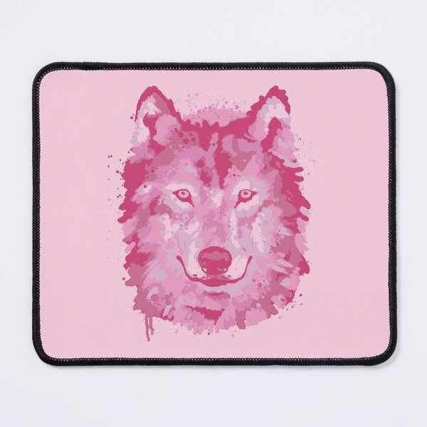 Item preview, Hot Pink Preppy Aesthetic Wolf designed and sold by sunburstdesigns.