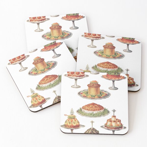 Aperçu de l'œuvre Nourriture Rétro Illustration Vintage Collation Froide Plats créée et vendue par Old Soul Vintage .