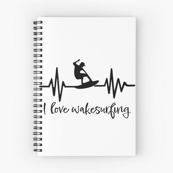 Item preview, I love wakesurfing heartbeat designed and sold by hookline.