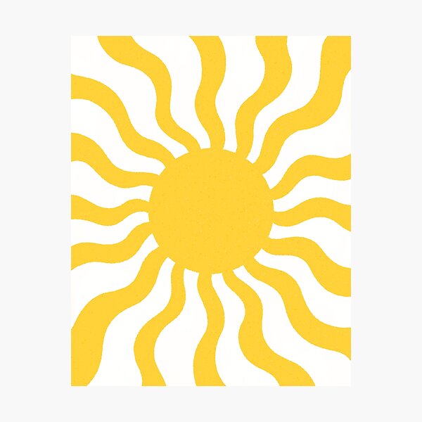 Item preview, Retro Sunrays Yellow Sun Wavy designed and sold by trajeado14.