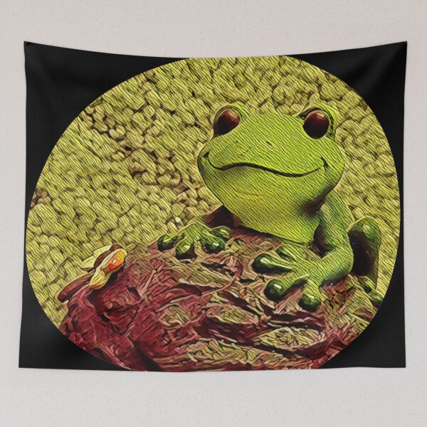 Item preview, Happy Frog on a rock designed and sold by Jessi-Sketches.
