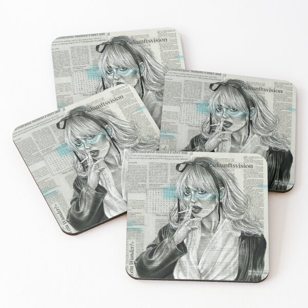 Item preview, Lily Rose Depp with cigarette designed and sold by Munaalunaa.