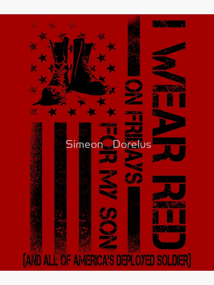 Red Friday Military Mom Shirt Women's I Wear Red For My Son