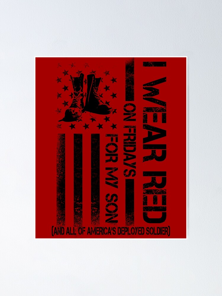 Red Friday Military Mom Shirt Women's I Wear Red For My Son