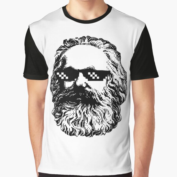 Vista previa del artículo con la obra «Cool Karl Marx», diseñado y vendido por nerdamus.
