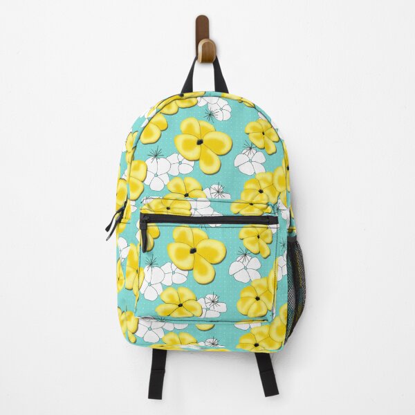 Item preview, Painted Poppies - Yellow and White on Aqua designed and sold by bmfabricdesigns.