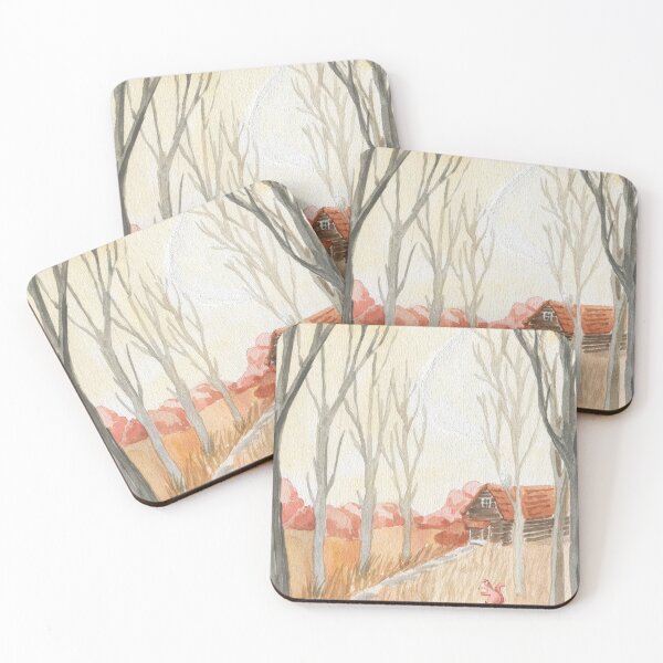Item preview, Watercolor Cozy Cabin designed and sold by HappyLifeCreate.