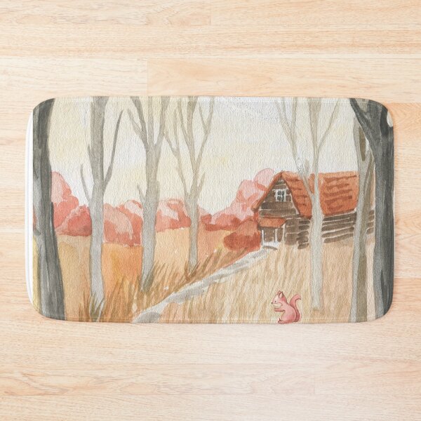 Item preview, Watercolor Cozy Cabin designed and sold by HappyLifeCreate.