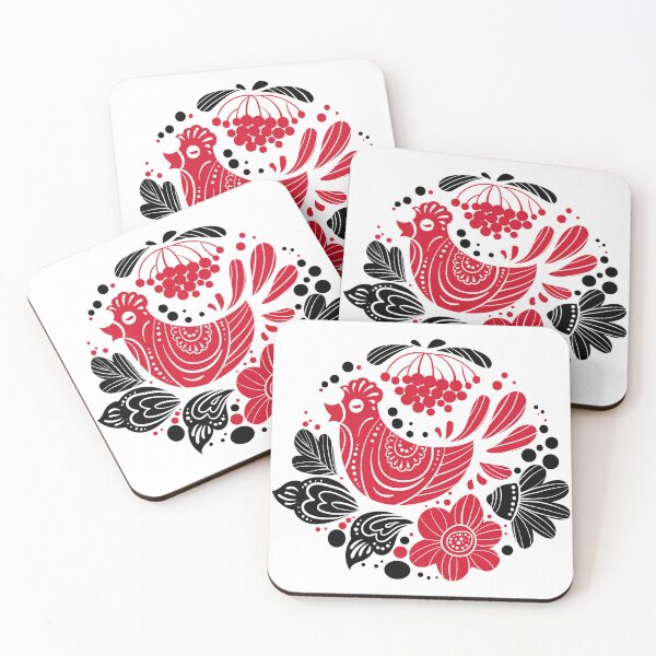 Item preview, Stylized Ukrainian folk art, Bird in the nest designed and sold by boozkova-vorona.