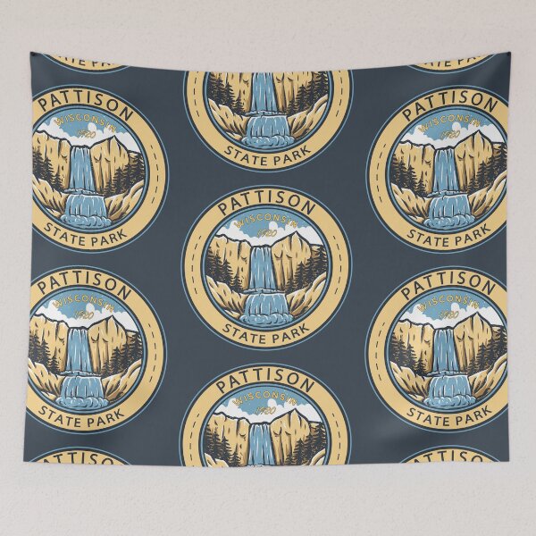 Item preview, Pattison State Park Wisconsin Badge designed and sold by KrisSidDesigns.