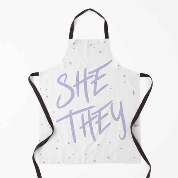 Item preview, Stars She/They Pronouns in Dusty Lilac designed and sold by MoonMint.