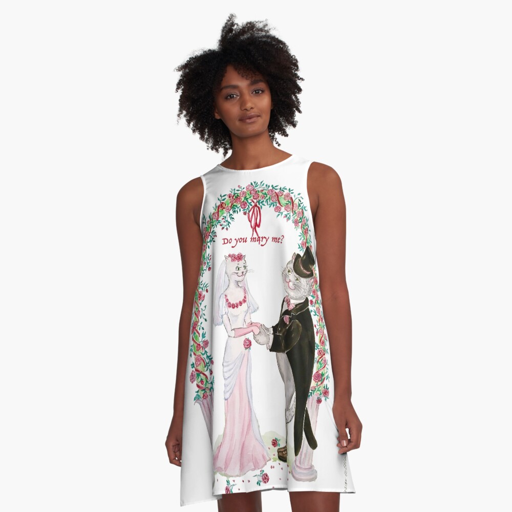 Wedding cats A-Line Dress