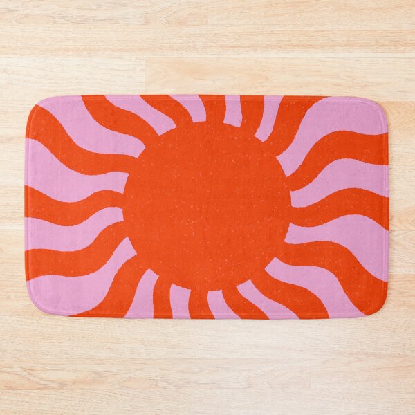 Item preview, Retro Sun rays Pink Orange Sun Wavy designed and sold by trajeado14.