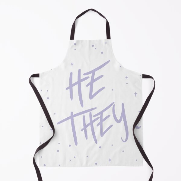 Item preview, Stars He/They Pronouns in Dusty Lilac designed and sold by MoonMint.