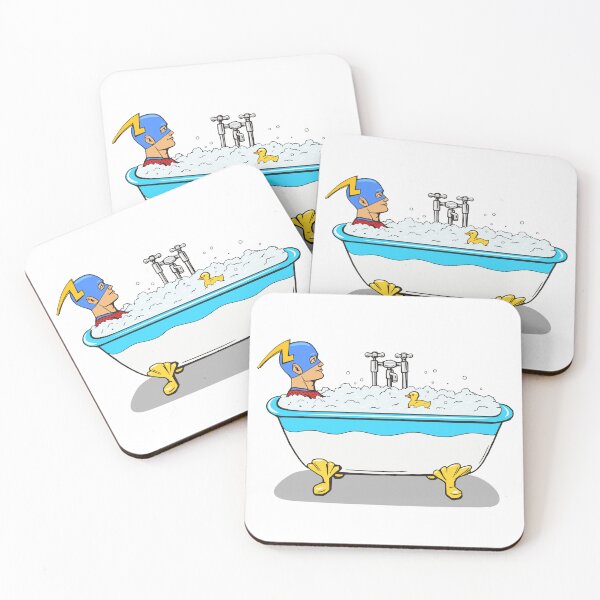 Item preview, Superhero takes a bath comic vector designed and sold by IronicEmpire.