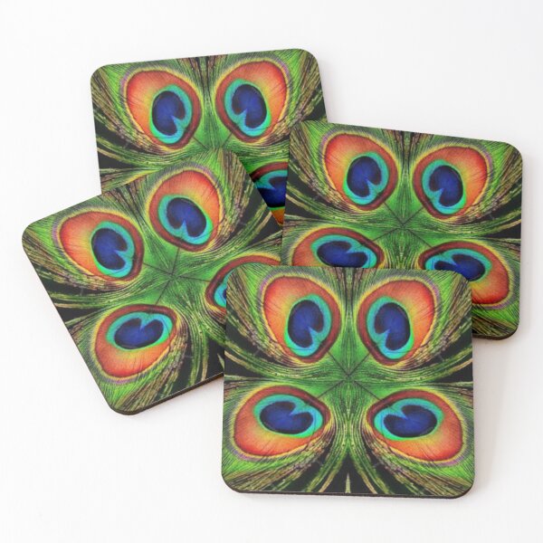 Item preview, GREEN PEACOCK FEATHERS PATTERN ART designed and sold by sharlesart.