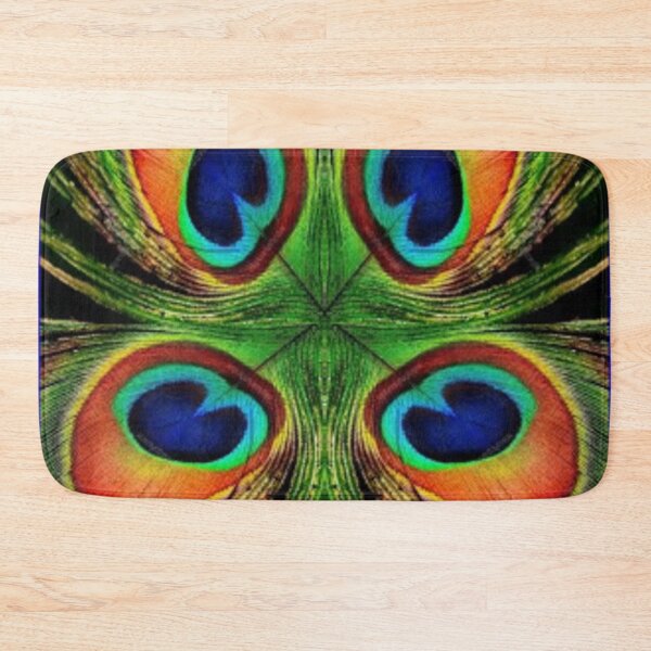 Item preview, GREEN PEACOCK FEATHERS PATTERN ART designed and sold by sharlesart.