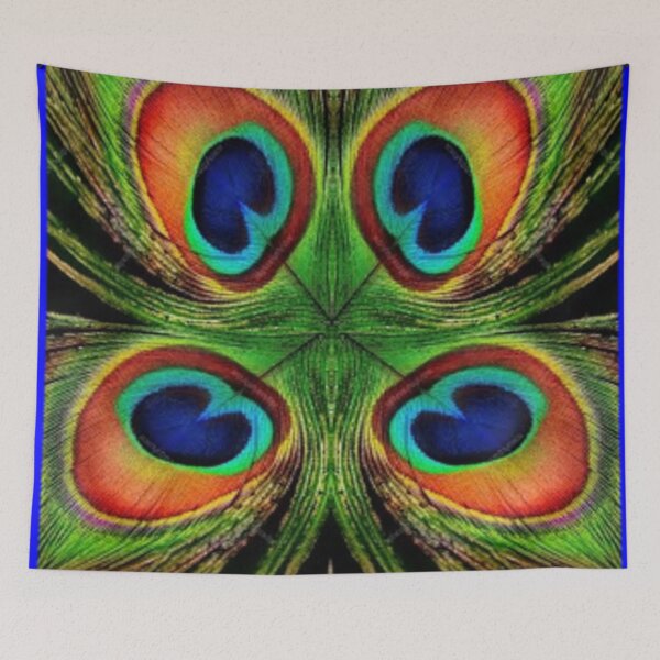 Item preview, GREEN PEACOCK FEATHERS PATTERN ART designed and sold by sharlesart.