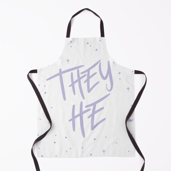 Item preview, Stars They/He Pronouns in Dusty Lilac designed and sold by MoonMint.