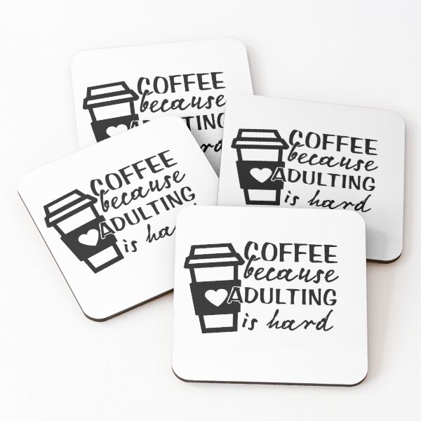 Artikelvorschau, Kaffee, weil das Erwachsenwerden schwer ist, Kaffee-Shirt, Geschenke über Kaffee, lustiges Shirt, lustiges Kaffee-Shirt, Unisex-Damen-T-Shirt, T-Shirt entworfen und verkauft von MehdiMajd.