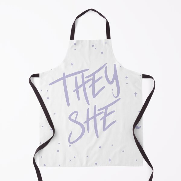 Item preview, Stars They/She Pronouns in Dusty Lilac designed and sold by MoonMint.