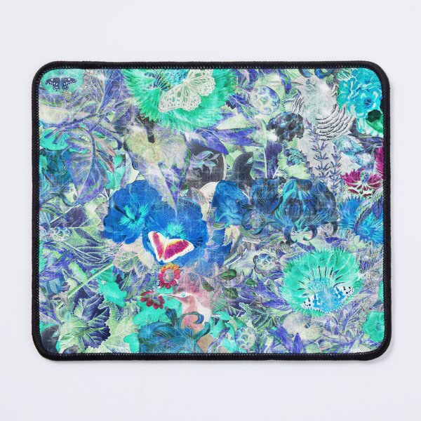 Item preview, Seamless pattern with mysterious neon glowing roses, butterflies designed and sold by BeInTouch.