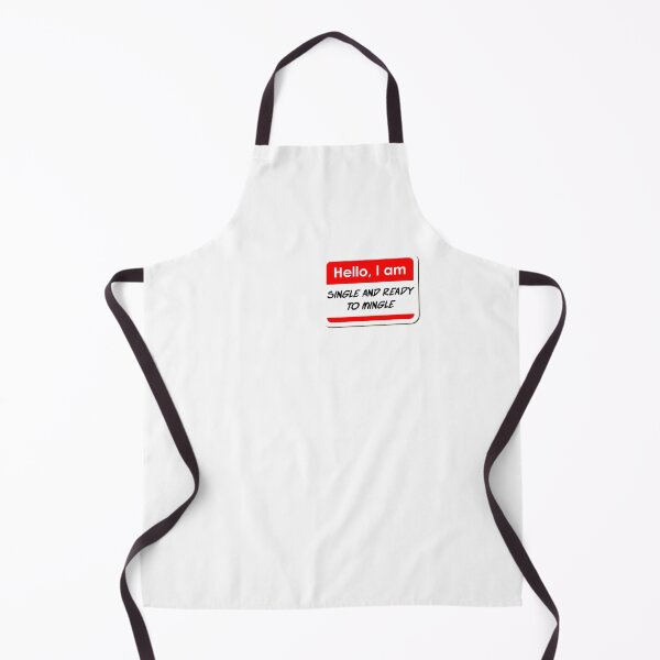 Item preview, Hello I am Single and ready to mingle funny name tag designed and sold by ThreadlyAndCo.