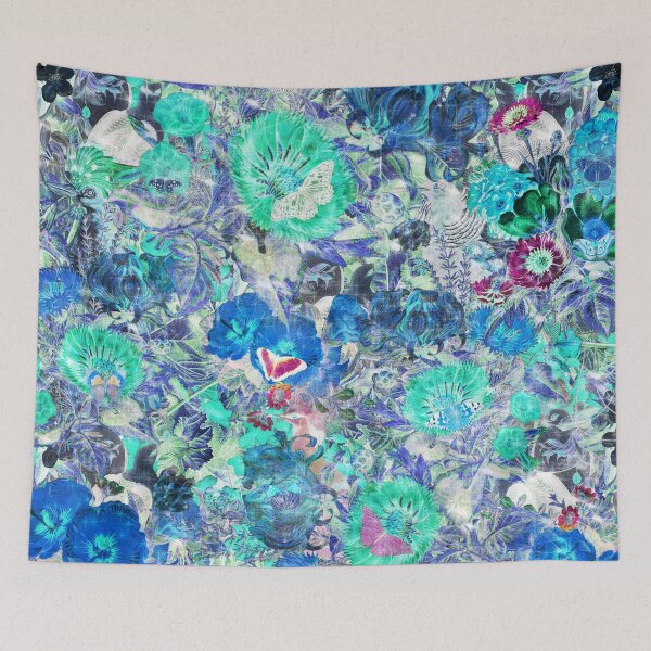 Item preview, Seamless pattern with mysterious neon glowing roses, butterflies designed and sold by BeInTouch.