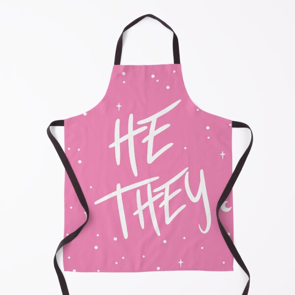 Item preview, Stars He/They Pronouns in Pink designed and sold by MoonMint.