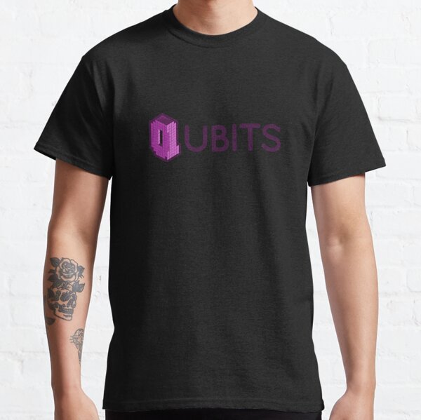 Qubits (pixels + purple) Classic T-Shirt