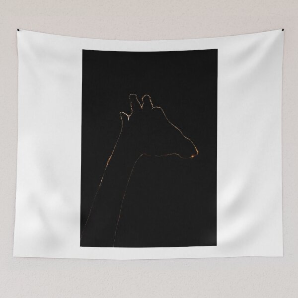 Item preview, Close-up of giraffe silhouette with rim lighting designed and sold by Nick Dale Photography.