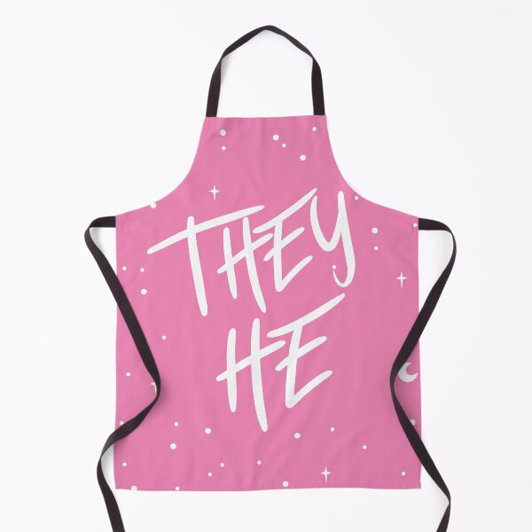 Item preview, Stars They/He Pronouns in Pink designed and sold by MoonMint.