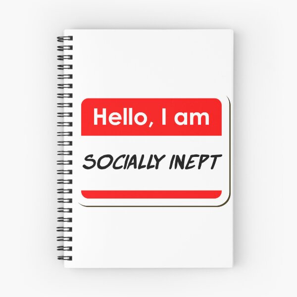 Item preview, Hello I am Socially Inept funny name tag designed and sold by ThreadlyAndCo.