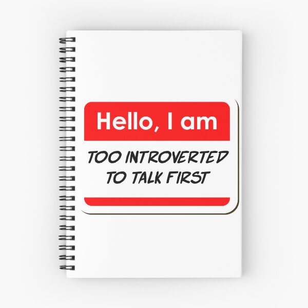 Item preview, Hello I am Too Introverted to Talk First funny name tag designed and sold by ThreadlyAndCo.