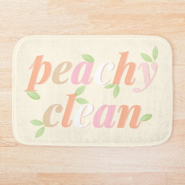 Item preview, Peach clean bathmat designed and sold by BathHeaven.