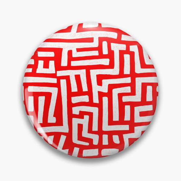 Item preview, Patrón de repetición de laberinto rojo y blanco designed and sold by TMBTM.