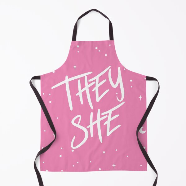 Item preview, Stars They/She Pronouns in Pink designed and sold by MoonMint.