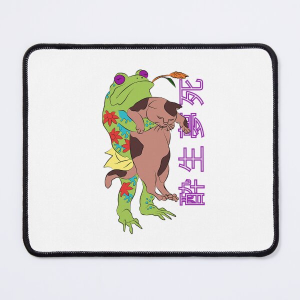 Item preview, frog holding a drunk cat designed and sold by hedoniism-shop.