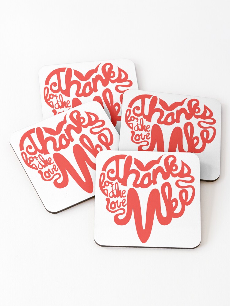 Thumbnail 1 of 5, Coasters (Set of 4), Thanks For The Love, MKE designed and sold by dustinzick.