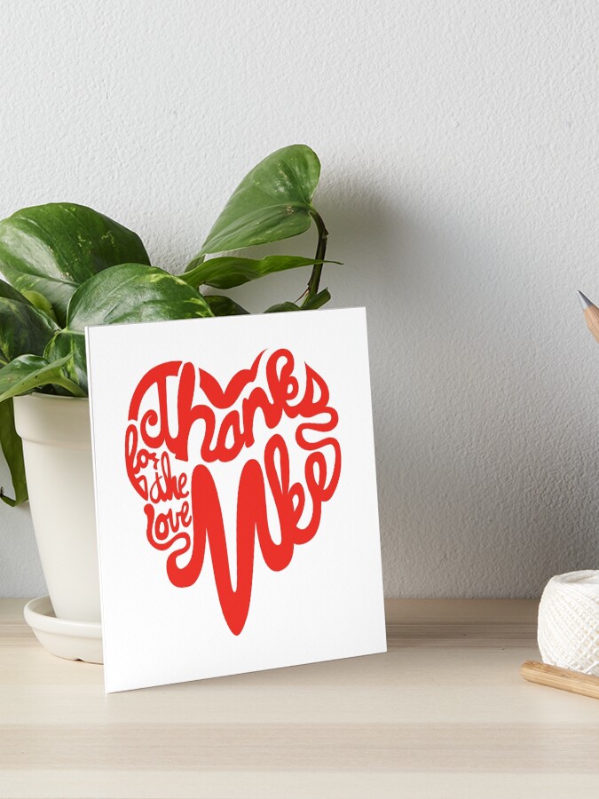 Thumbnail 1 of 2, Art Board Print, Thanks For The Love, MKE designed and sold by dustinzick.